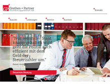 Tablet Screenshot of grethen-partner.de